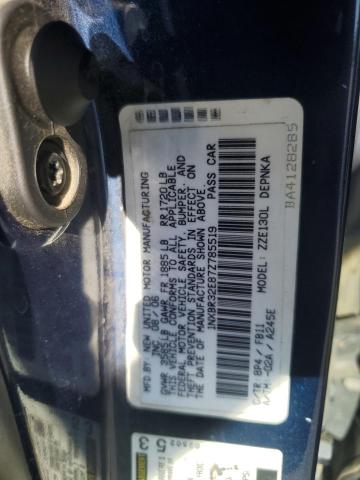 1NXBR32E87Z785519 - 2007 TOYOTA COROLLA CE BLUE photo 13