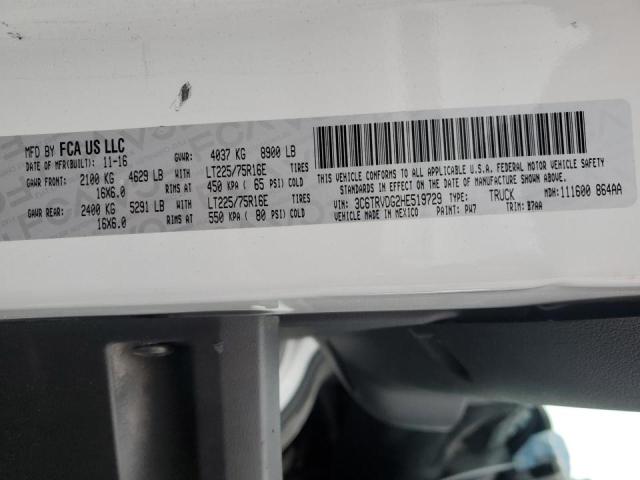 3C6TRVDG2HE519729 - 2017 RAM PROMASTER 2500 HIGH Blanc photo 13