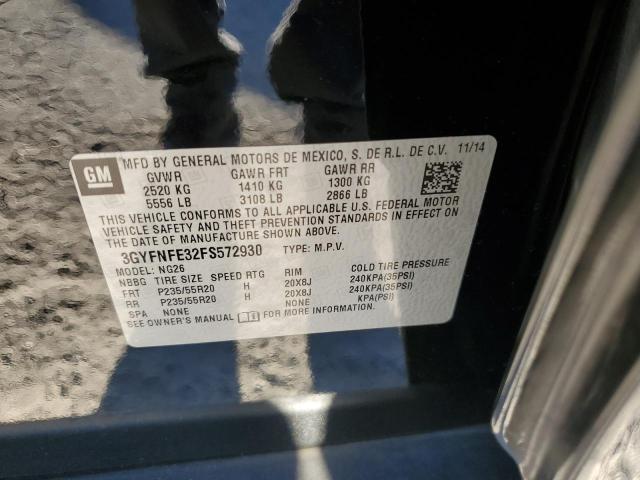 3GYFNFE32FS572930 - 2015 CADILLAC SRX PERFORMANCE COLLECTION Noir photo 13