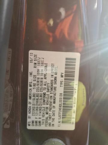 5J6TF2H58DL005128 - 2013 HONDA CROSSTOUR EXL ბურგუნდია ფოტო 13