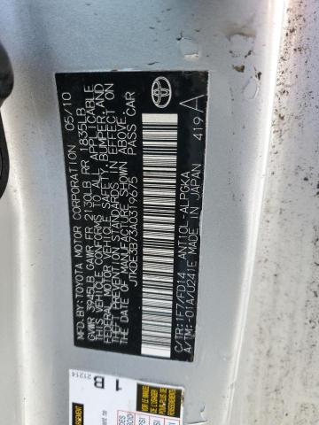 JTKDE3B73A0319675 - 2010 TOYOTA SCION TC 银色 照片 12