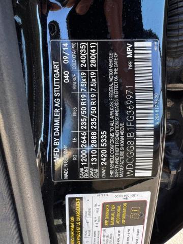 WDCGG8JB1FG369971 - 2015 MERCEDES-BENZ GLK 350 4MATIC BLACK photo 11