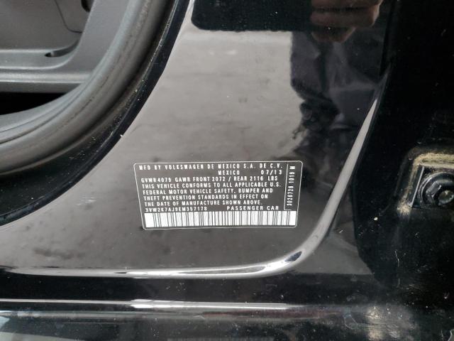 3VW2K7AJ9EM357178 - 2014 VOLKSWAGEN JETTA BASE 黑色 照片 12