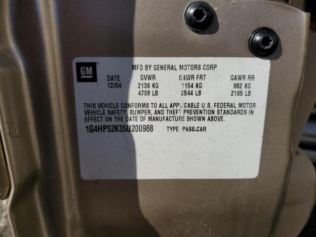 1G4HP52K35U200988 - 2005 BUICK LESABRE CUSTOM 米色 照片 12