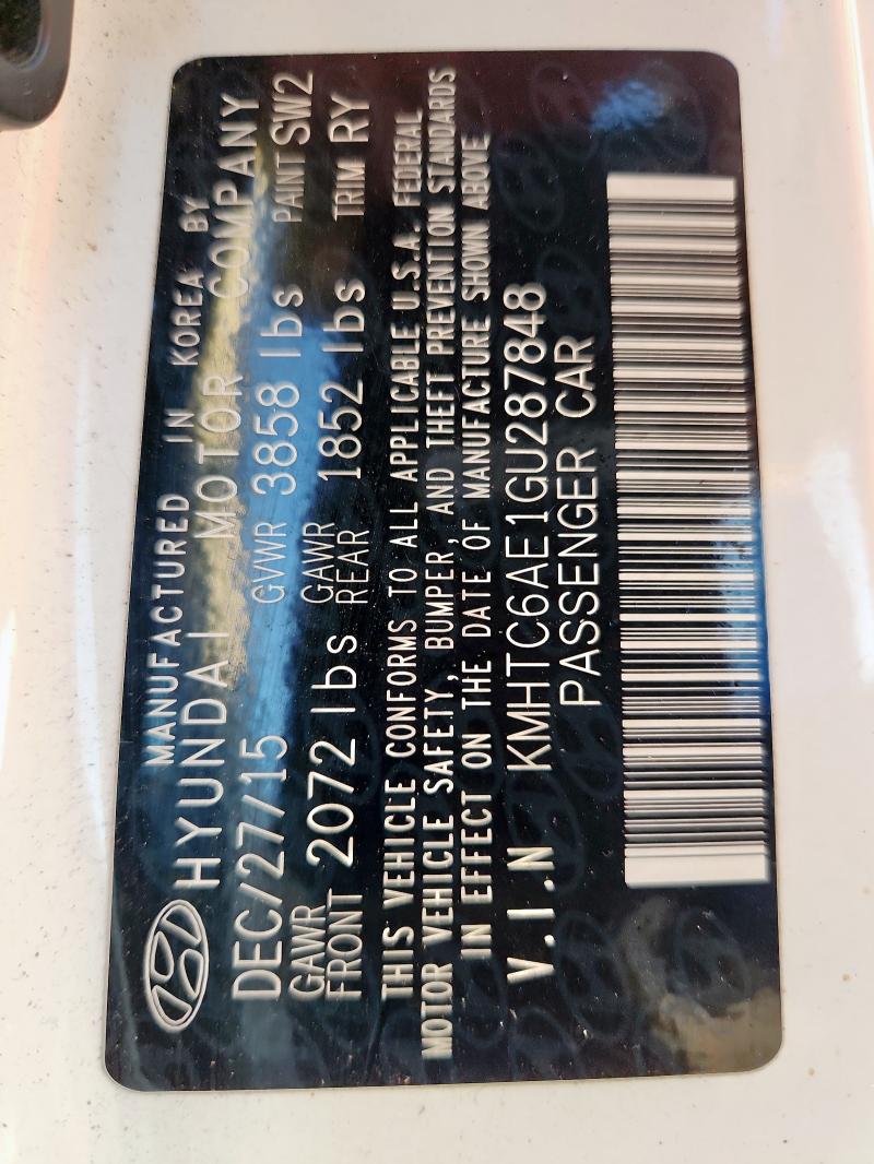 KMHTC6AE1GU287848 - 2016 HYUNDAI VELOSTER TURBO 白色 照片 13