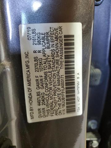 19UUB1F51LA003171 - 2020 ACURA TLX TECHNOLOGY GRAY photo 13