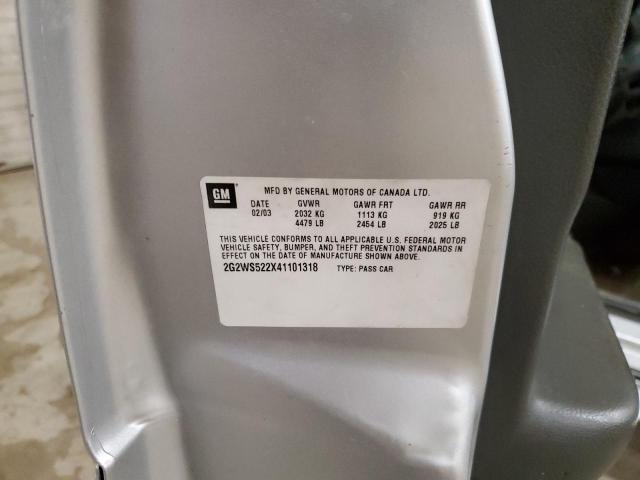 2G2WS522X41101318 - 2004 PONTIAC GRAND PRIX GT2 ვერცხლისფერი ფოტო 13