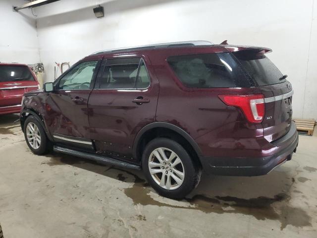 1FM5K8D82KGB37672 - 2019 FORD EXPLORER XLT MAROON photo 2