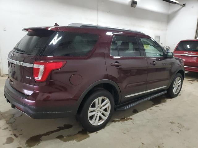 1FM5K8D82KGB37672 - 2019 FORD EXPLORER XLT MAROON photo 3