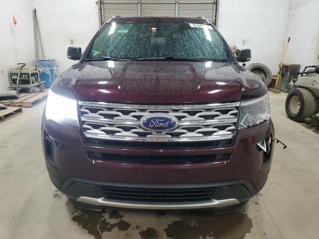 1FM5K8D82KGB37672 - 2019 FORD EXPLORER XLT MAROON photo 5