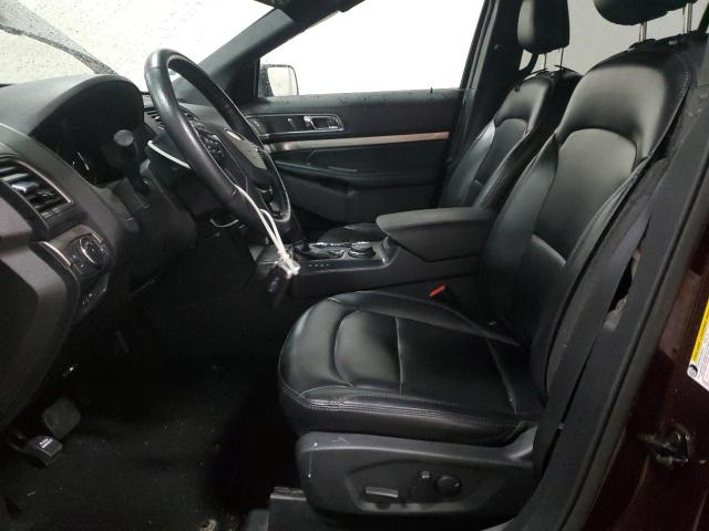 1FM5K8D82KGB37672 - 2019 FORD EXPLORER XLT MAROON photo 7