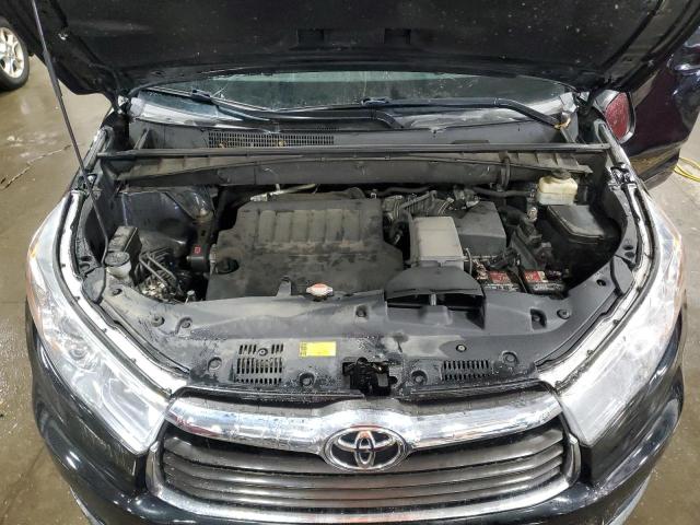 5TDJKRFH4GS279590 - 2016 TOYOTA HIGHLANDER XLE შავი ფოტო 12