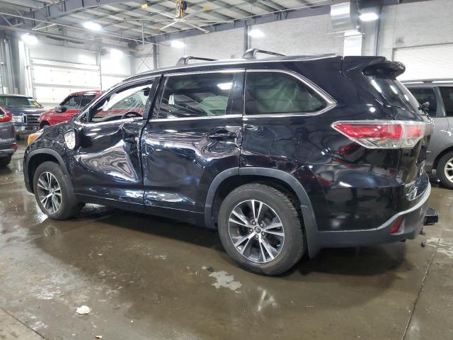 5TDJKRFH4GS279590 - 2016 TOYOTA HIGHLANDER XLE შავი ფოტო 2