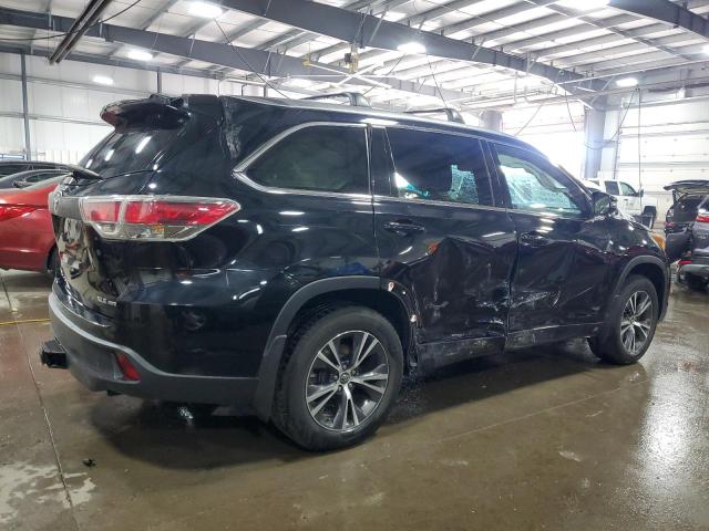 5TDJKRFH4GS279590 - 2016 TOYOTA HIGHLANDER XLE შავი ფოტო 3