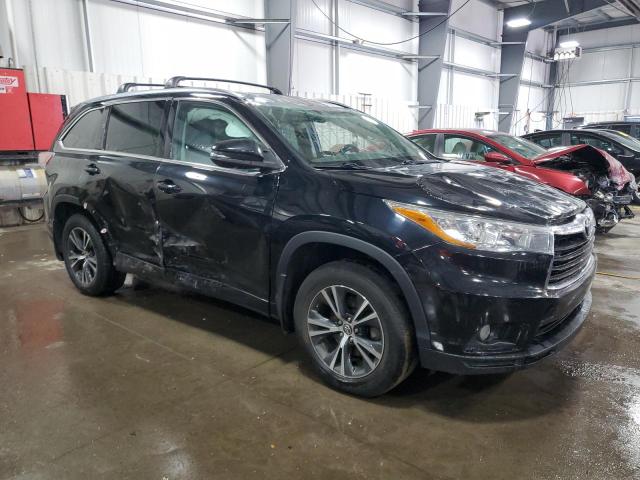 5TDJKRFH4GS279590 - 2016 TOYOTA HIGHLANDER XLE შავი ფოტო 4