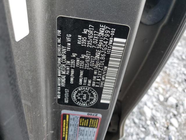 5XYZTDLB6JG547997 - 2018 HYUNDAI SANTA FE S Boz foto 14