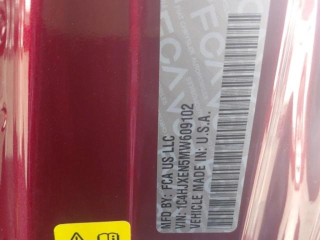 1C4HJXEN5MW609102 - 2021 JEEP WRANGLER U SAHARA BURGUNDY photo 10