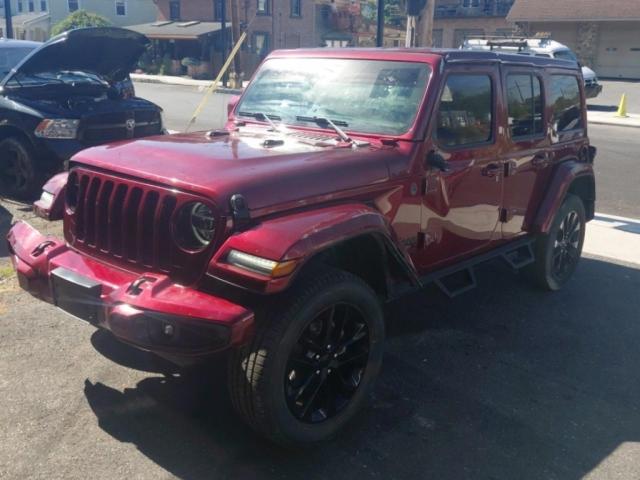 1C4HJXEN5MW609102 - 2021 JEEP WRANGLER U SAHARA BURGUNDY photo 2