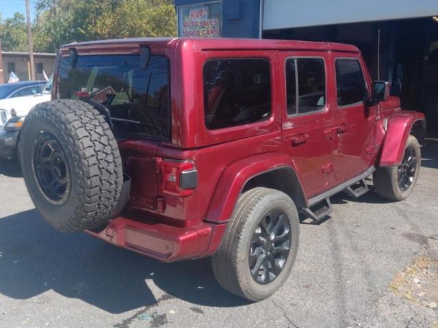 1C4HJXEN5MW609102 - 2021 JEEP WRANGLER U SAHARA BURGUNDY photo 4