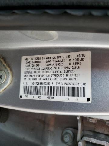 1HGCP26889A023018 - 2009 HONDA ACCORD EXL SILVER photo 13