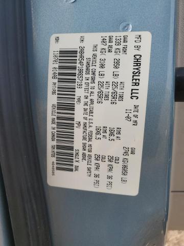 2A8HR54P18R657199 - 2008 CHRYSLER TOWN & COU TOURING Көк фото 13