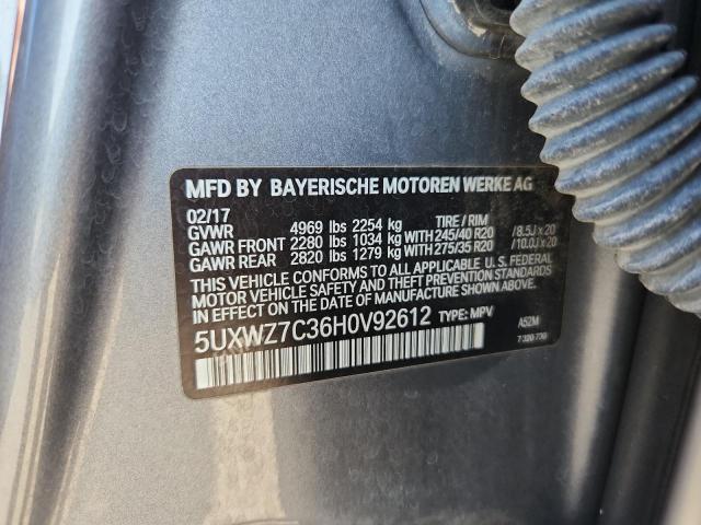5UXWZ7C36H0V92612 - 2017 BMW X3 SDRIVE28I GRAY photo 14