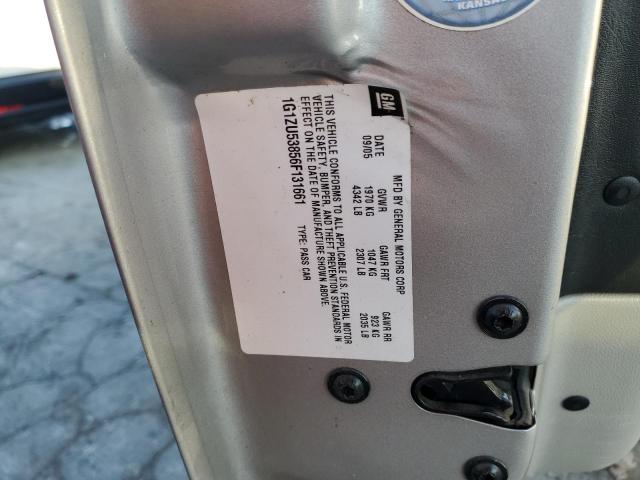 1G1ZU53856F131661 - 2006 CHEVROLET MALIBU LTZ ვერცხლისფერი ფოტო 12