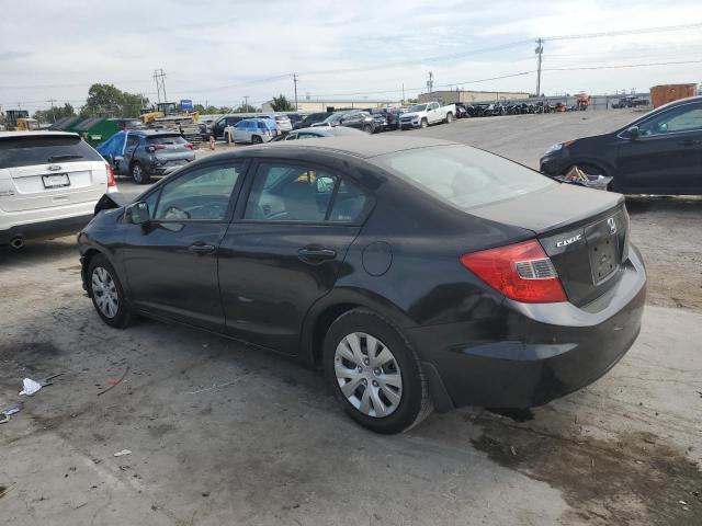 2HGFB2F58CH591196 - 2012 HONDA CIVIC LX BLACK photo 2