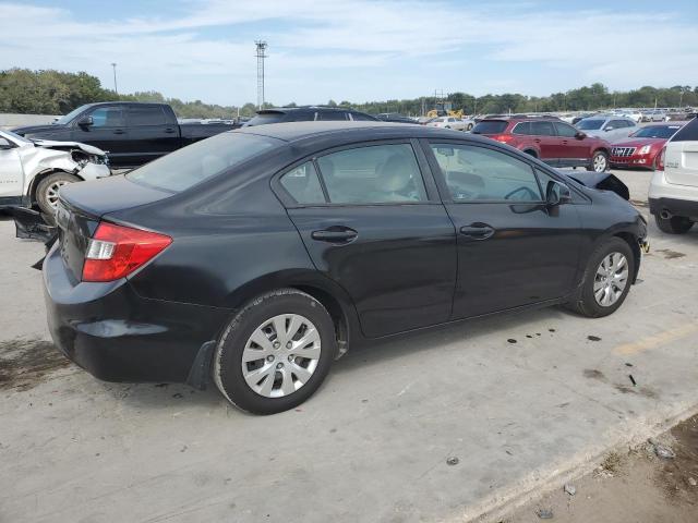 2HGFB2F58CH591196 - 2012 HONDA CIVIC LX BLACK photo 3