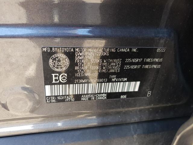 2T3RWRFV9PW168013 - 2023 TOYOTA RAV4 XLE ნაცრისფერი ფოტო 13