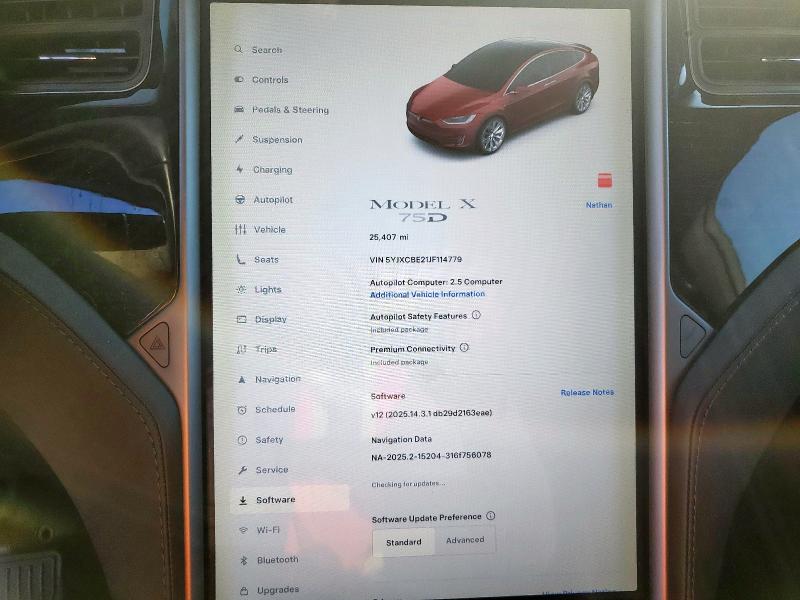 5YJXCBE21JF114779 - 2018 TESLA MODEL X RED photo 9