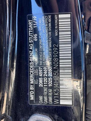 W1K5J4HB5LN089092 - 2020 MERCEDES-BENZ CLA 250 4MATIC BLACK photo 10