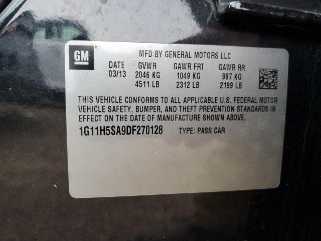 1G11H5SA9DF270128 - 2013 CHEVROLET MALIBU LTZ 黑色 照片 12