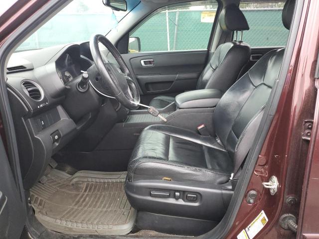 5FNYF3H52DB019921 - 2013 HONDA PILOT EXL MAROON photo 7