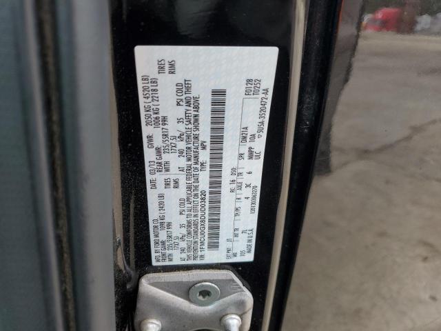 1FMCU0GX8DUD03820 - 2013 FORD ESCAPE SE BLACK photo 12