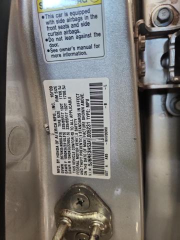 5J6RE3H53AL005231 - 2010 HONDA CR-V EX ვერცხლისფერი ფოტო 13