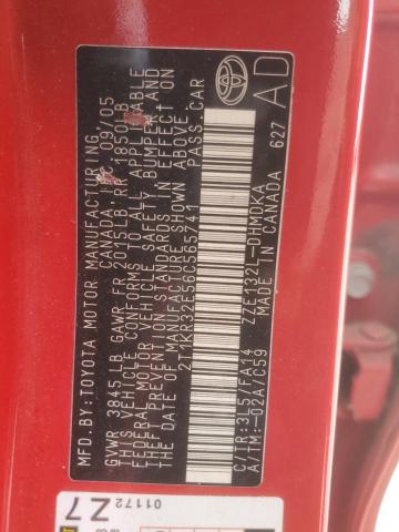 2T1KR32E56C565741 - 2006 TOYOTA COROLLA MA XR RED photo 12