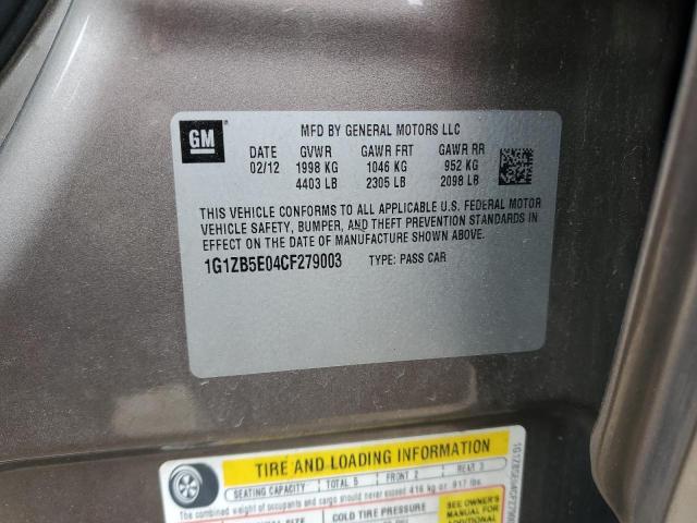 1G1ZB5E04CF279003 - 2012 CHEVROLET MALIBU LS Қоңыр фото 12