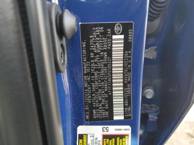 4T1T11AK5PU105227 - 2023 TOYOTA CAMRY SE NIGHT SHADE BLUE photo 12