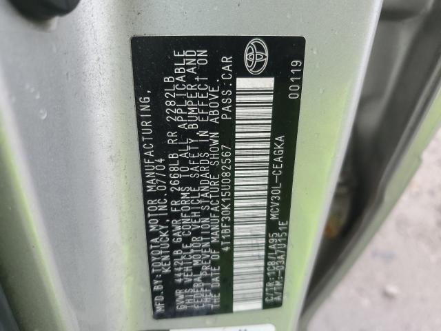 4T1BF30K15U082567 - 2005 TOYOTA CAMRY LE SILVER photo 12