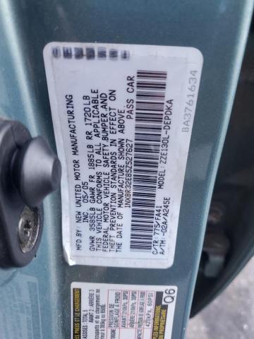 1NXBR32E85Z527627 - 2005 TOYOTA COROLLA CE GREEN photo 12