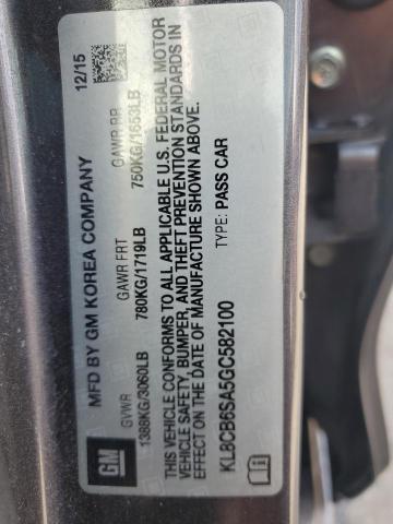 KL8CB6SA5GC582100 - 2016 CHEVROLET SPARK LS GRAY photo 12