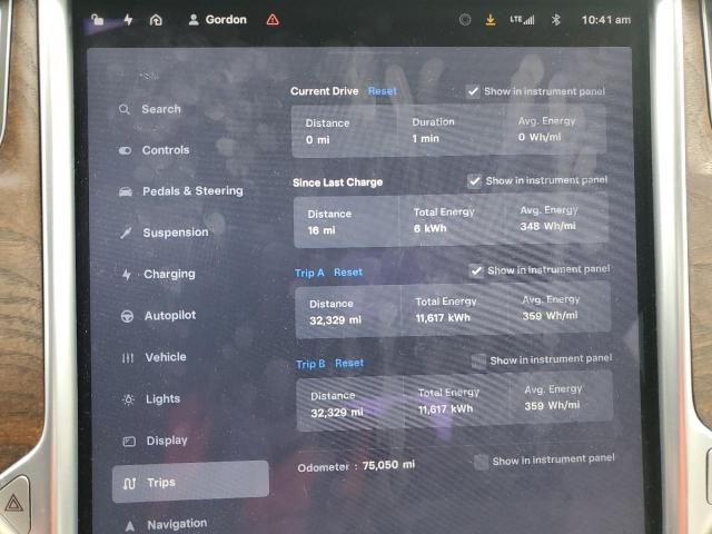 5YJSA1E29HF217288 - 2017 TESLA MODEL S BLUE photo 9