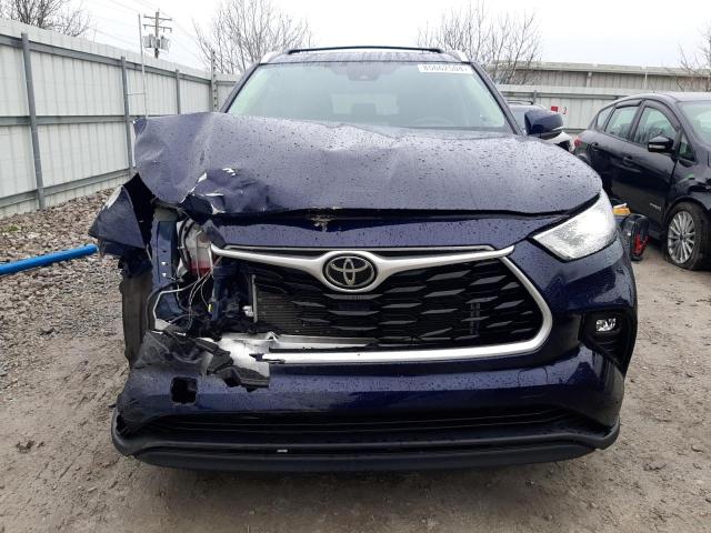 5TDGZRBH7NS564051 - 2022 TOYOTA HIGHLANDER XLE BLUE photo 5