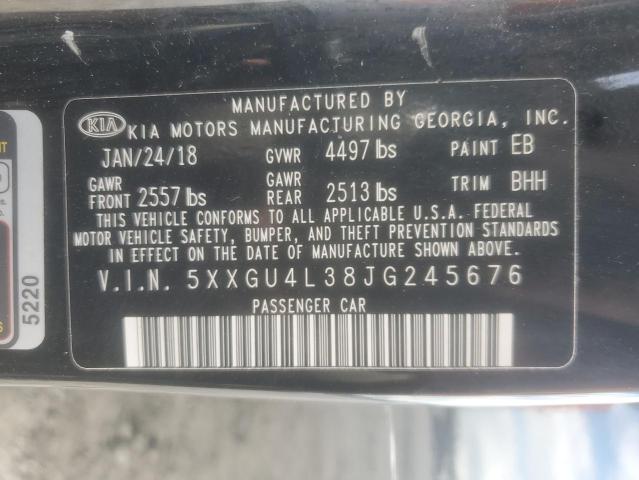 5XXGU4L38JG245676 - 2018 KIA OPTIMA EX BLACK photo 13