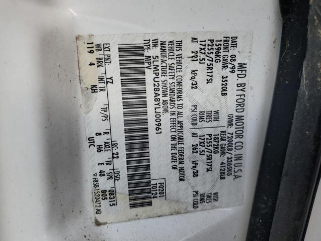 5LMPU28A8YLJ00961 - 2000 LINCOLN NAVIGATOR 白色 照片 13