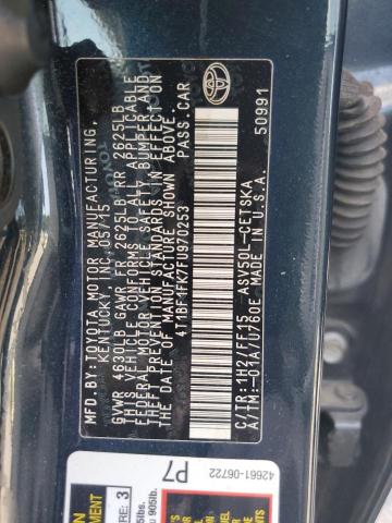 4T1BF1FK7FU970253 - 2015 TOYOTA CAMRY LE 黑色 照片 12