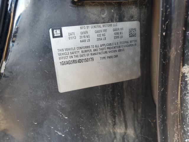 1G6AG5RX4D0150179 - 2013 CADILLAC ATS BLACK photo 12