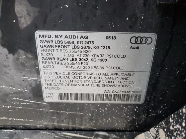 WA1CNAFY3J2196887 - 2018 AUDI Q5 PRESTIGE 灰色 照片 13