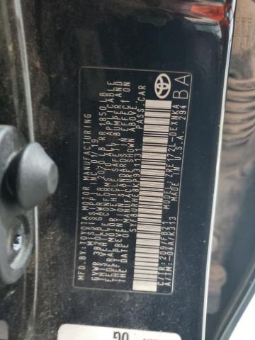 5YFBURHE8KP931131 - 2019 TOYOTA COROLLA L BLACK photo 12